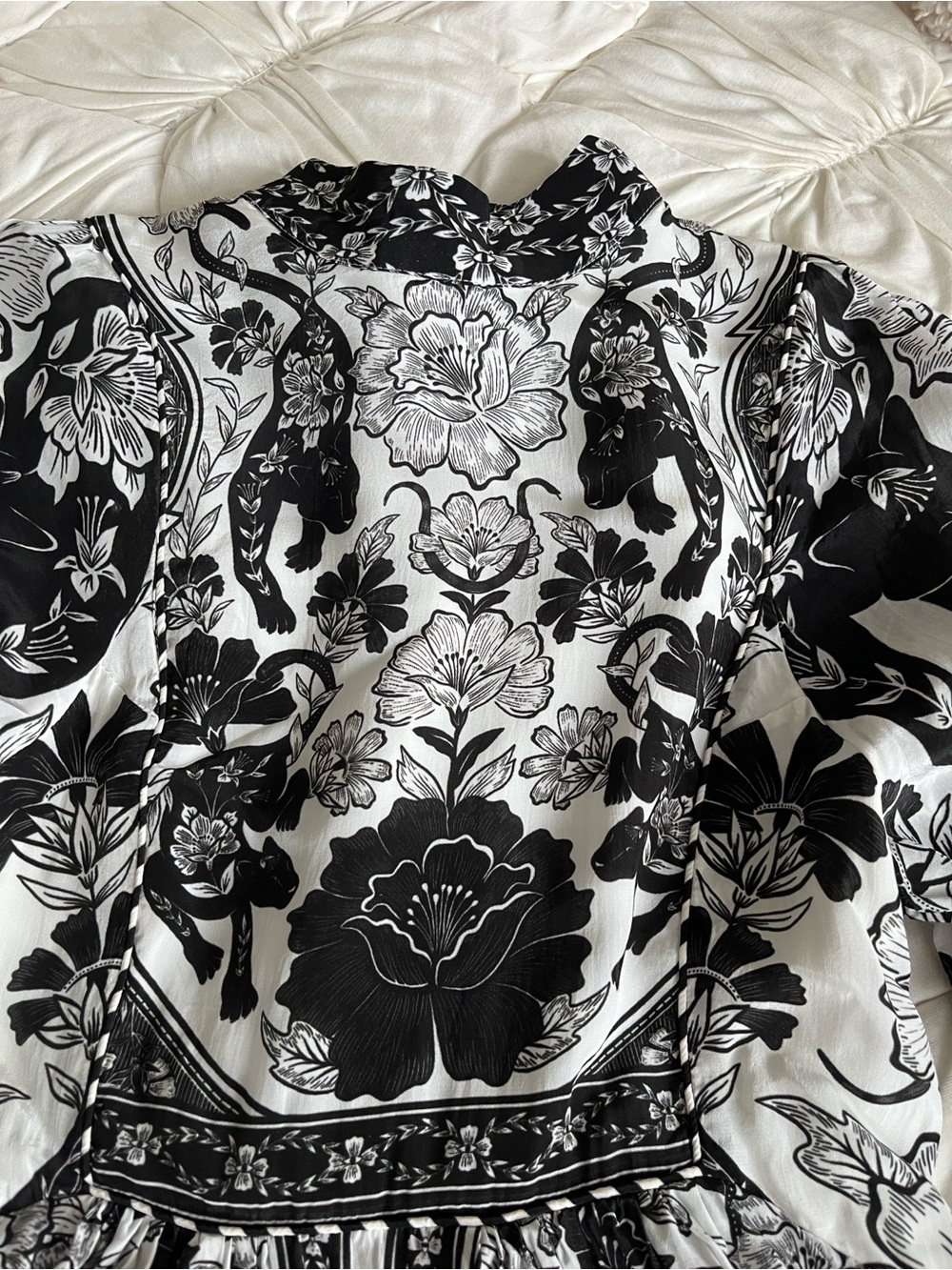 FARM Rio Black and White Floral Mini Dress - Picture 8 of 8